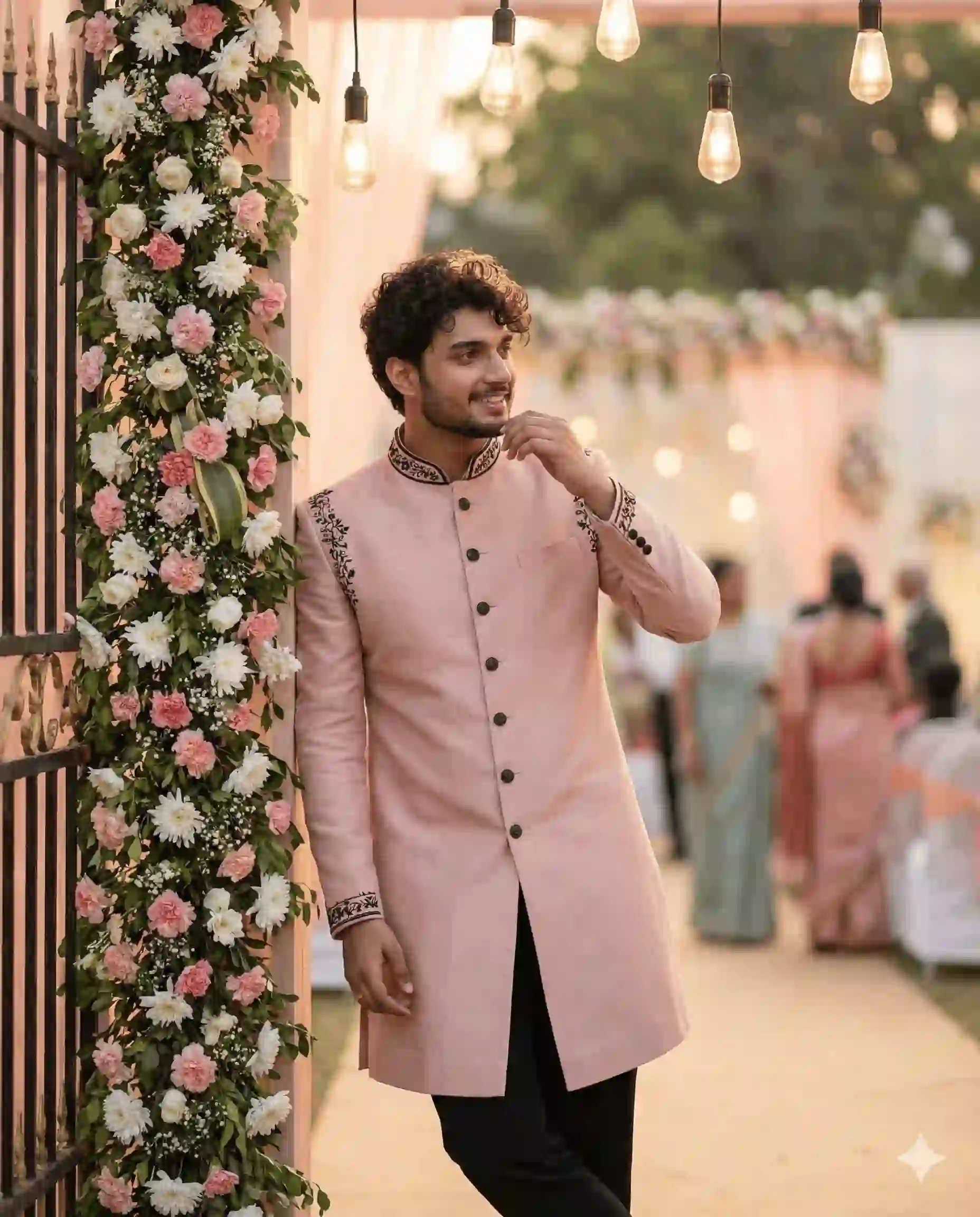 Wedding Portrait with Blush Pink Elegance